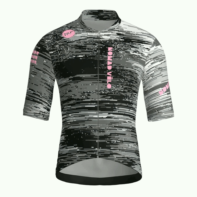 Maglia da ciclismo Glitch Grey – Maglia a maniche corte da gara
