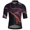 Maglia da ciclismo Contour nera a maniche corte, vestibilità da gara.