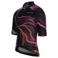 Maglia da ciclismo Contour nera a maniche corte, vestibilità da gara.