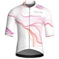 Maglia da ciclismo bianca Contour a maniche corte, vestibilità da gara