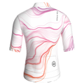 Maglia da ciclismo bianca Contour a maniche corte, vestibilità da gara