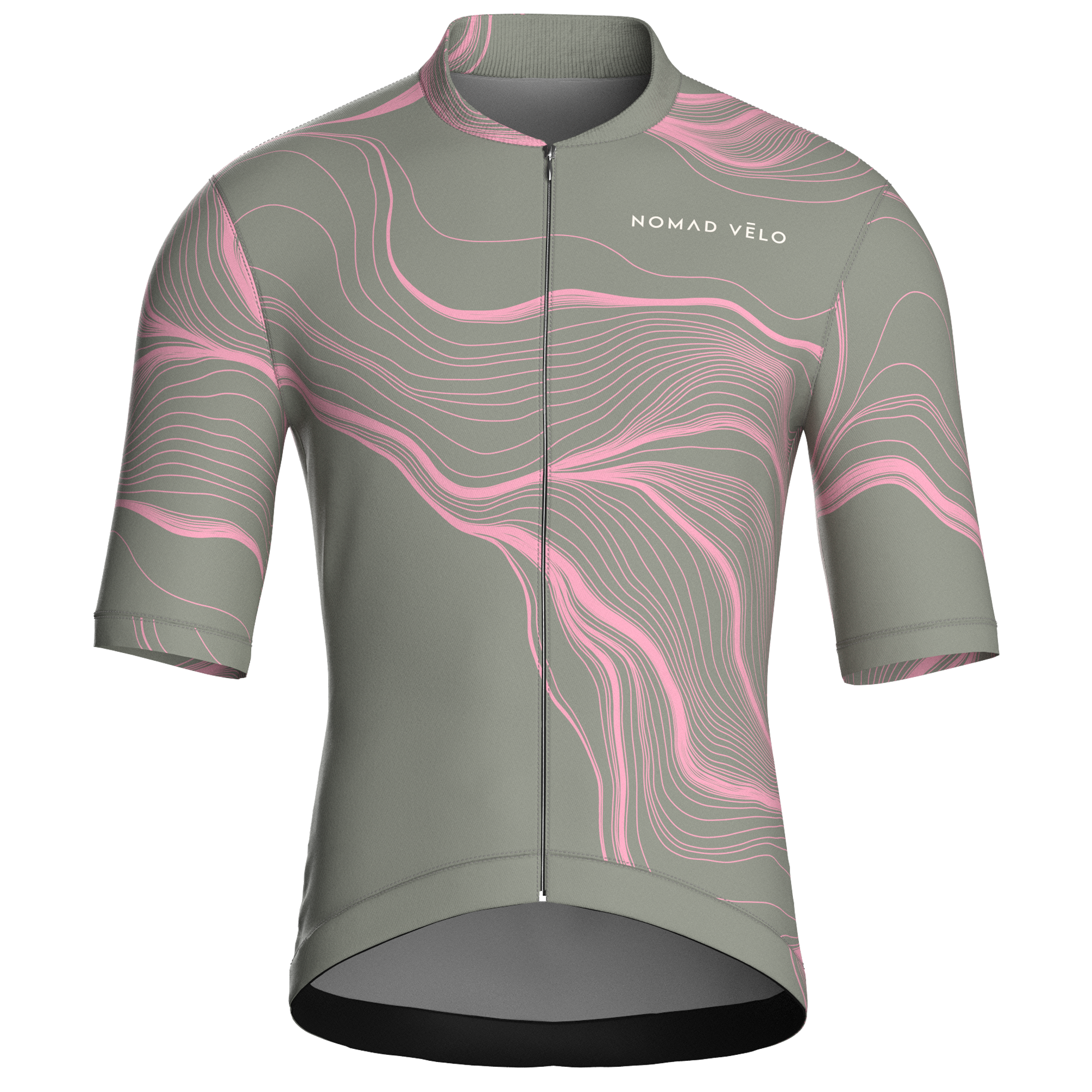 Maglia da ciclismo Contour Khaki a maniche corte, vestibilità da gara.