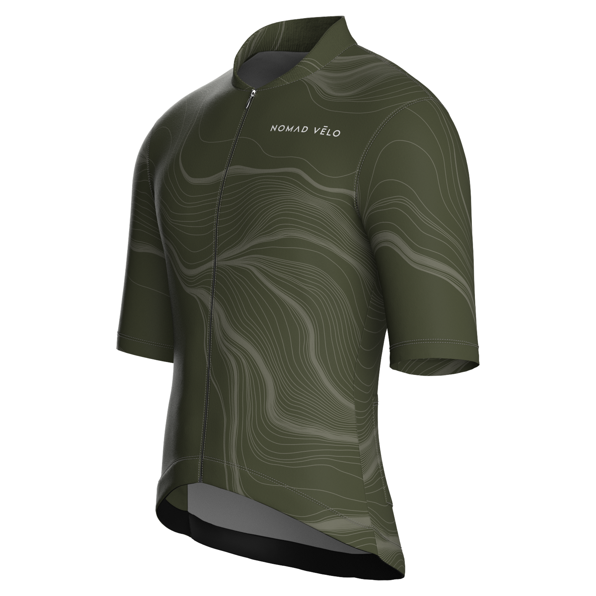 Maglia da ciclismo Contour Forest a maniche corte, vestibilità da gara