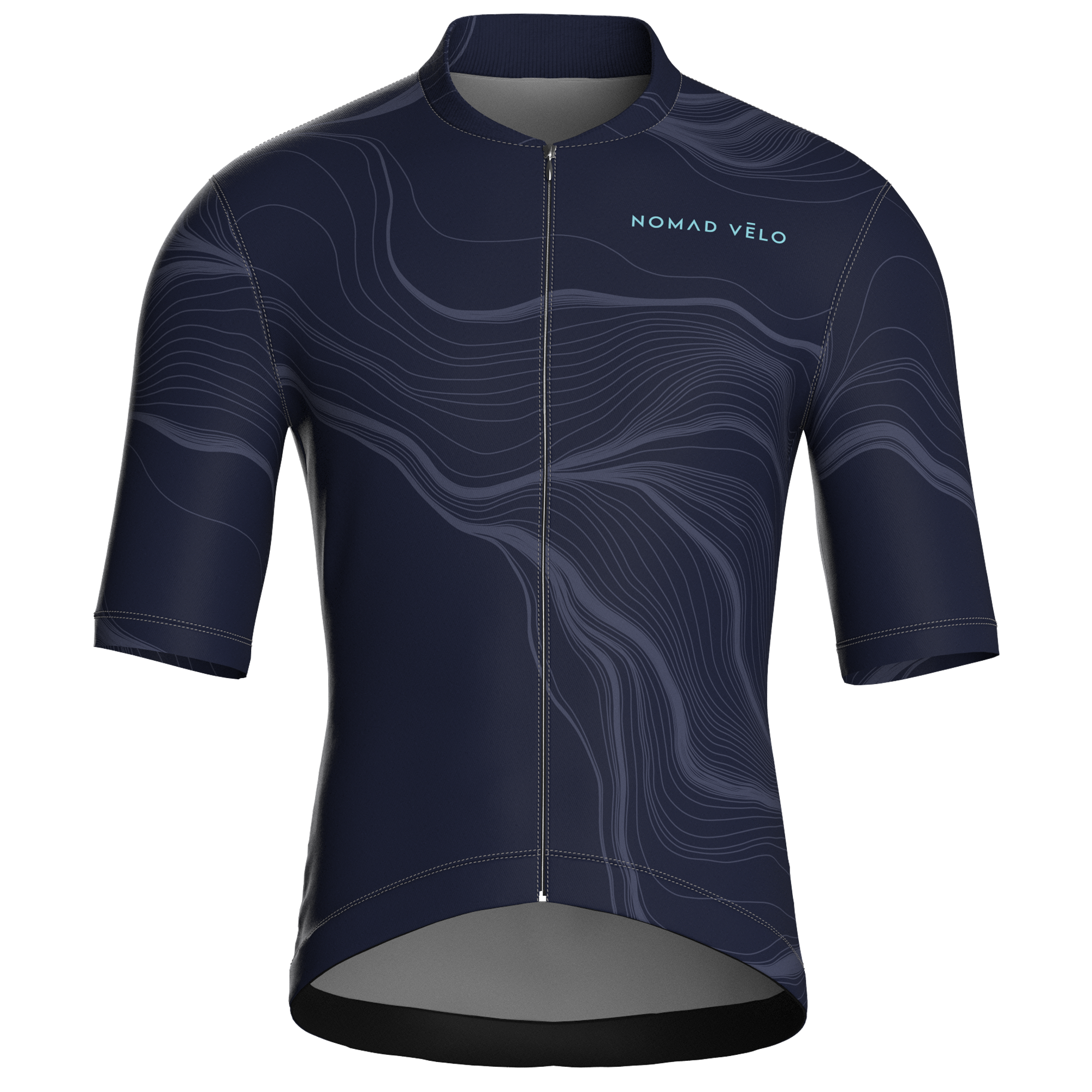 Maglia da ciclismo Contour Navy a maniche corte, vestibilità da gara
