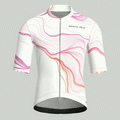 Maglia da ciclismo bianca Contour a maniche corte, vestibilità da gara