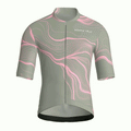 Maglia da ciclismo Contour Khaki a maniche corte, vestibilità da gara.