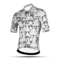 Maglia da ciclismo grigia aerodinamica – Maniche corte, vestibilità da gara, motivo geometrico, ideale per pedalate veloci | Nomad Vélo