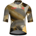 Maglia da ciclismo Painterly Bronze a maniche corte, vestibilità aerodinamica, con grafica sublimata.