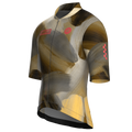 Maglia da ciclismo Painterly Bronze a maniche corte, vestibilità aerodinamica, con grafica sublimata.