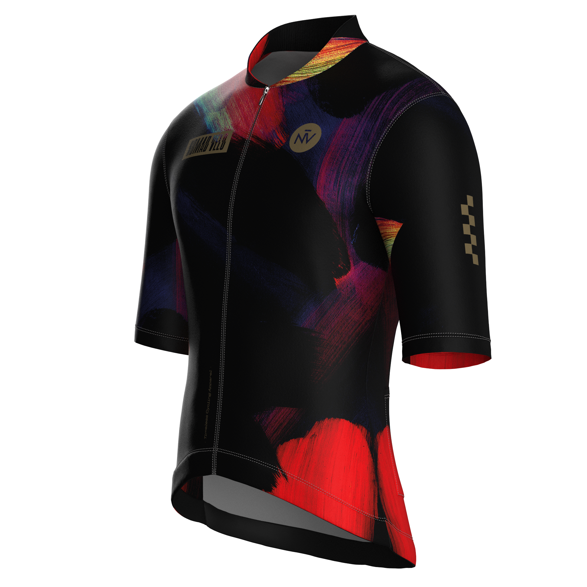 Maglia da ciclismo Painterly Midnight – Maniche corte, vestibilità aerodinamica, con grafica sublimata.