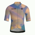 Maglia da ciclismo a maniche corte con stampa a sublimazione "Painterly Sunset" – vestibilità aerodinamica.