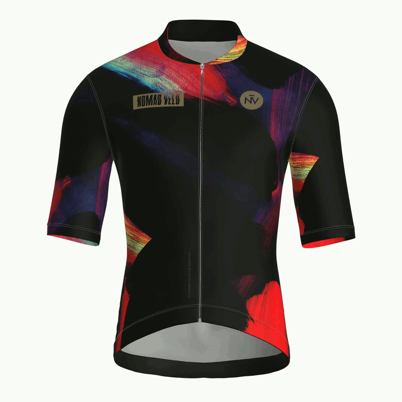 Maglia da ciclismo Painterly Midnight – Maniche corte, vestibilità aerodinamica, con grafica sublimata.