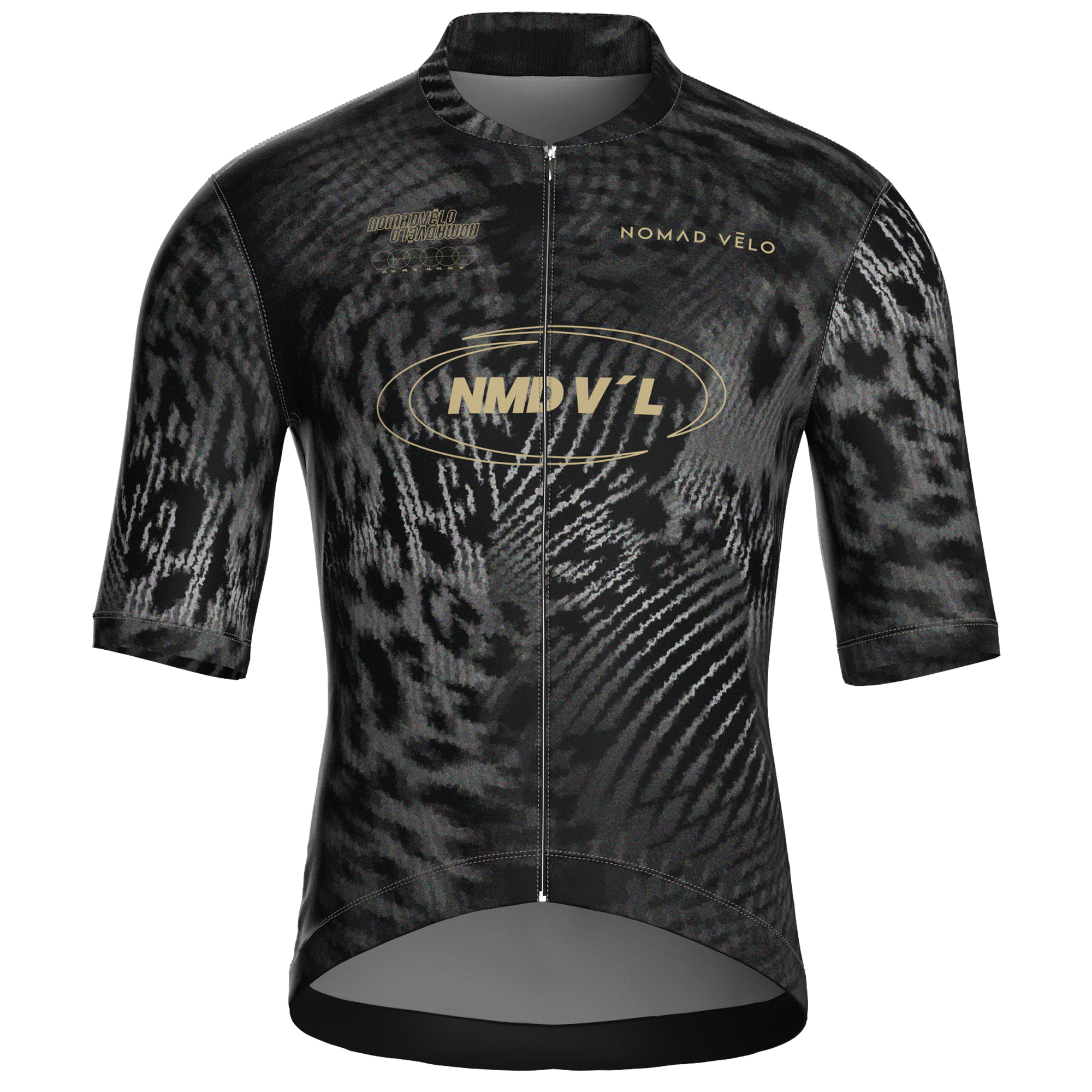 Maglia da ciclismo Panther Noir a maniche corte, vestibilità da gara