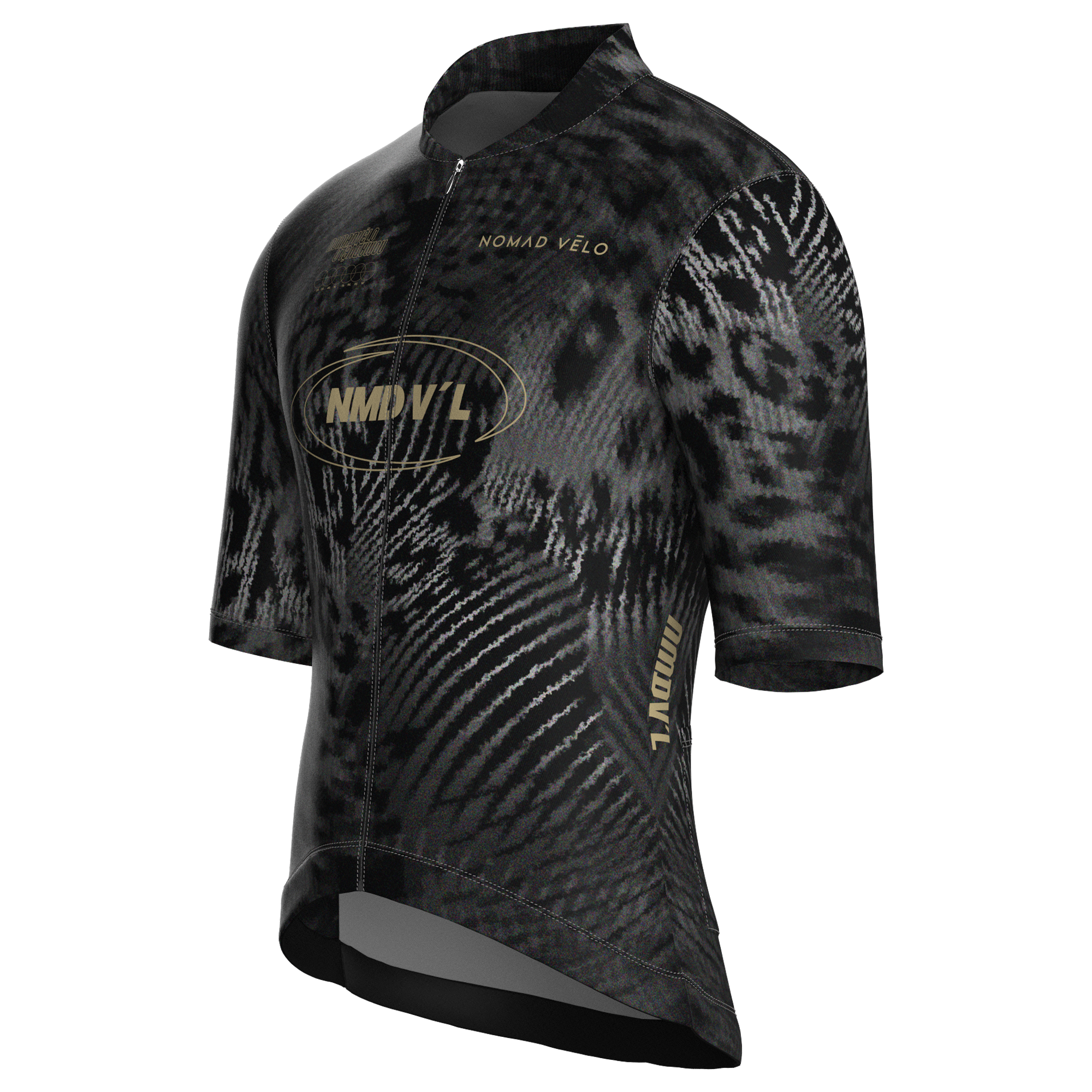 Maglia da ciclismo Panther Noir a maniche corte, vestibilità da gara