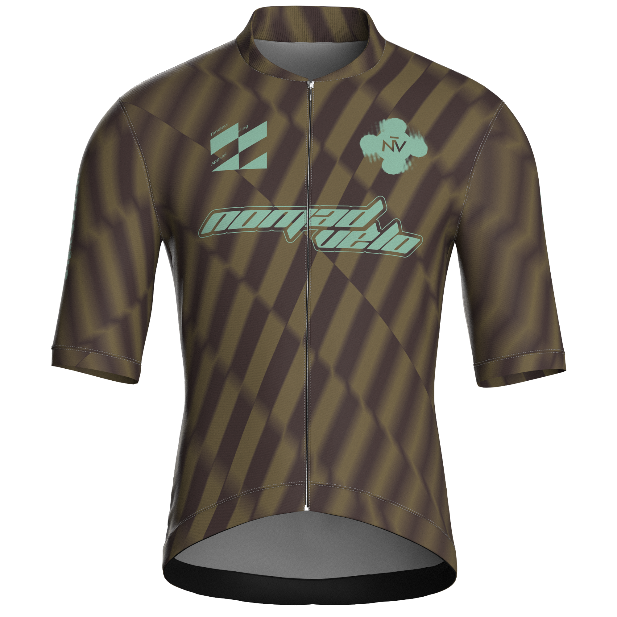 Maglia da ciclismo Motion Olive a maniche corte, vestibilità da gara.