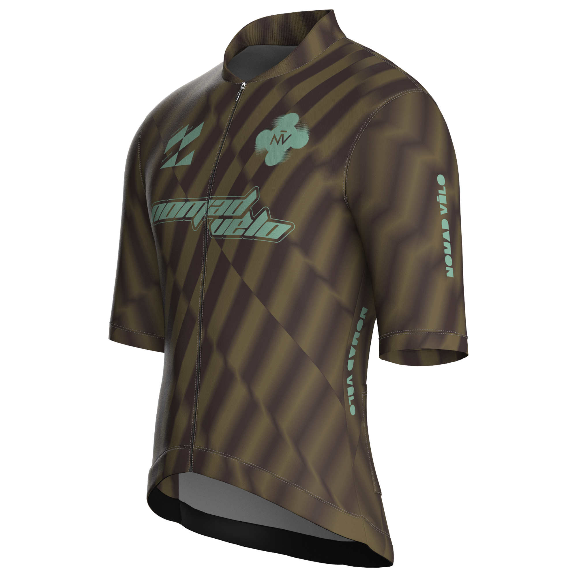 Maglia da ciclismo Motion Olive a maniche corte, vestibilità da gara.