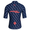 Maglia da ciclismo Motion Navy a maniche corte, vestibilità da gara.
