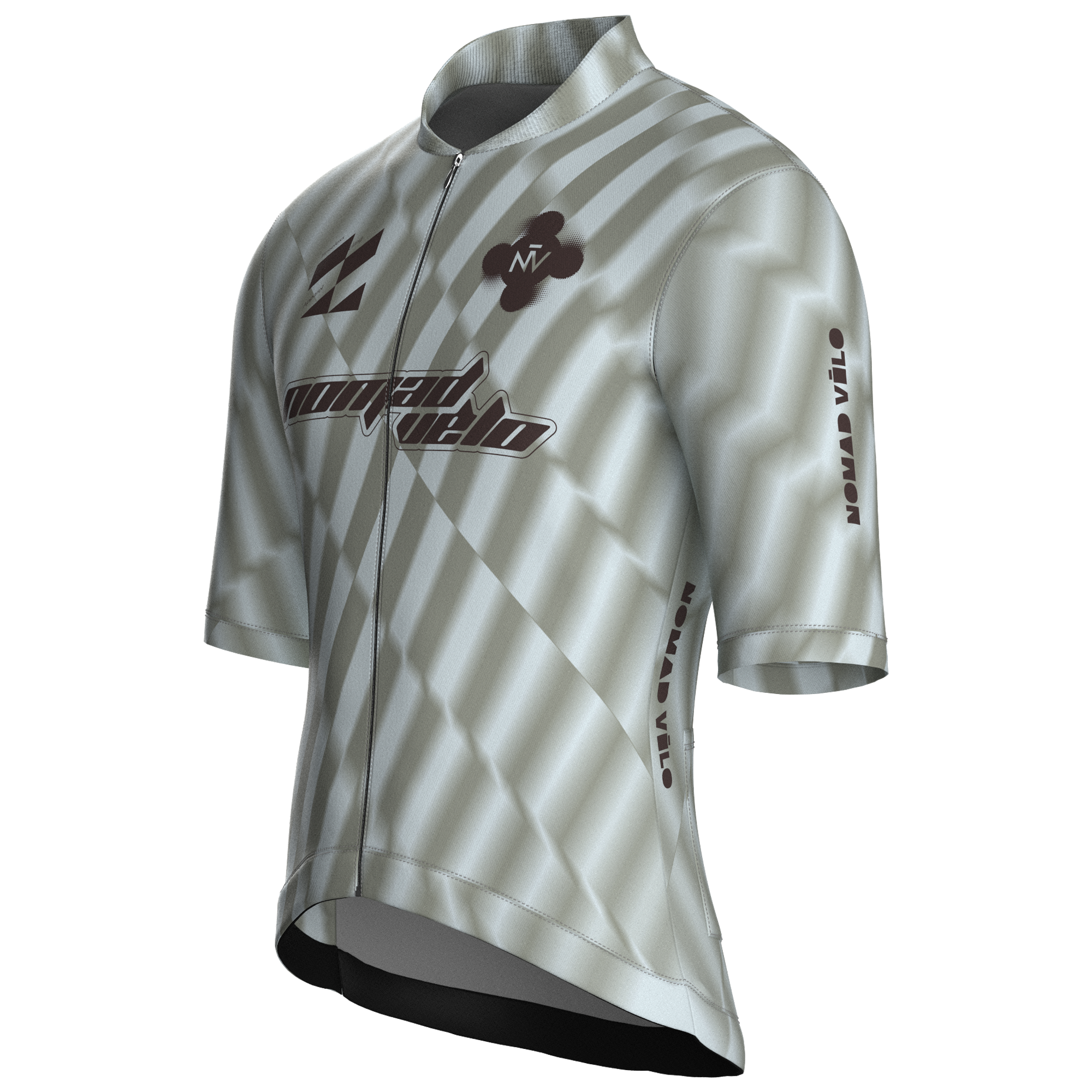 Maglia da ciclismo Motion Silver a maniche corte, vestibilità da gara.