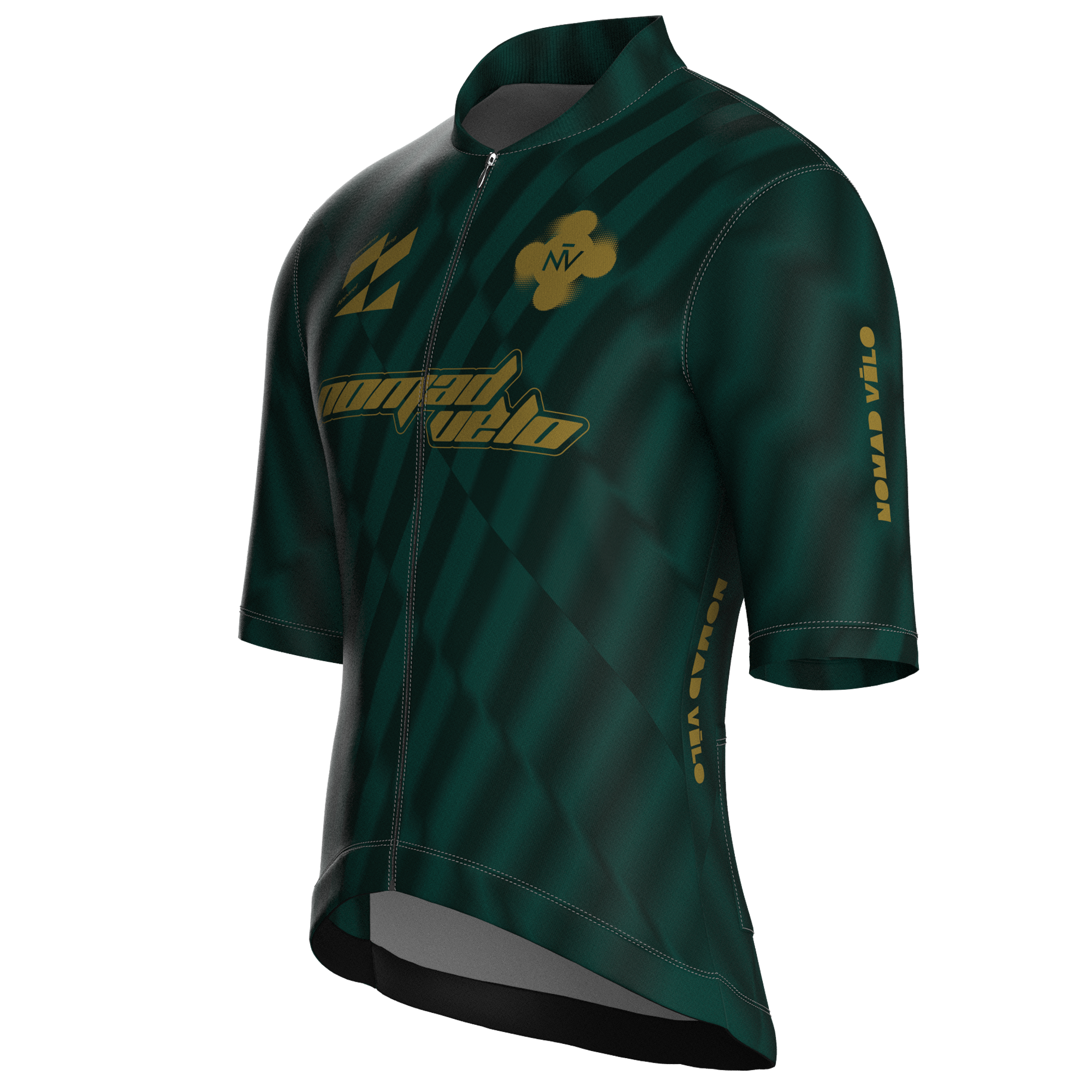 Maglia da ciclismo Motion Emerald a maniche corte, vestibilità da gara.