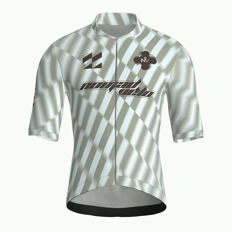 Maglia da ciclismo Motion Silver a maniche corte, vestibilità da gara.