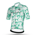 Maglia da ciclismo verde aerodinamica – Maniche corte, vestibilità da gara, motivo geometrico, ideale per pedalate veloci | Nomad Vélo