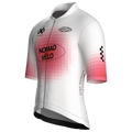 Maglia da ciclismo Pixel White a maniche corte, vestibilità da gara