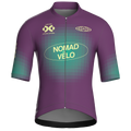 Maglia da ciclismo Pixel Plum a maniche corte, vestibilità da gara