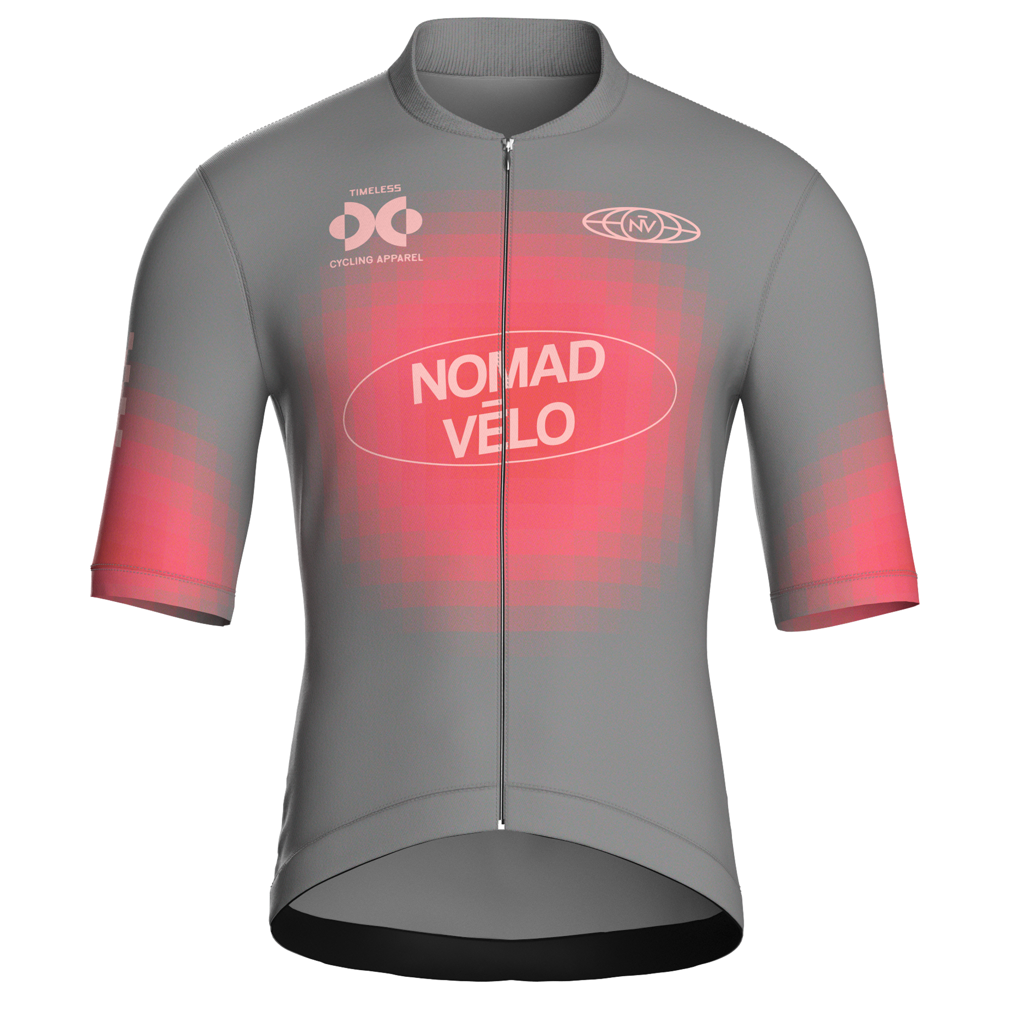 Maglia da ciclismo Pixel Grey a maniche corte, vestibilità da gara