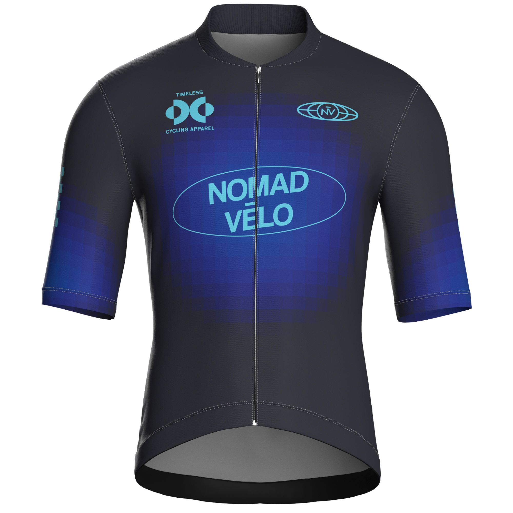 Maglia da ciclismo Pixel Black a maniche corte, vestibilità da gara