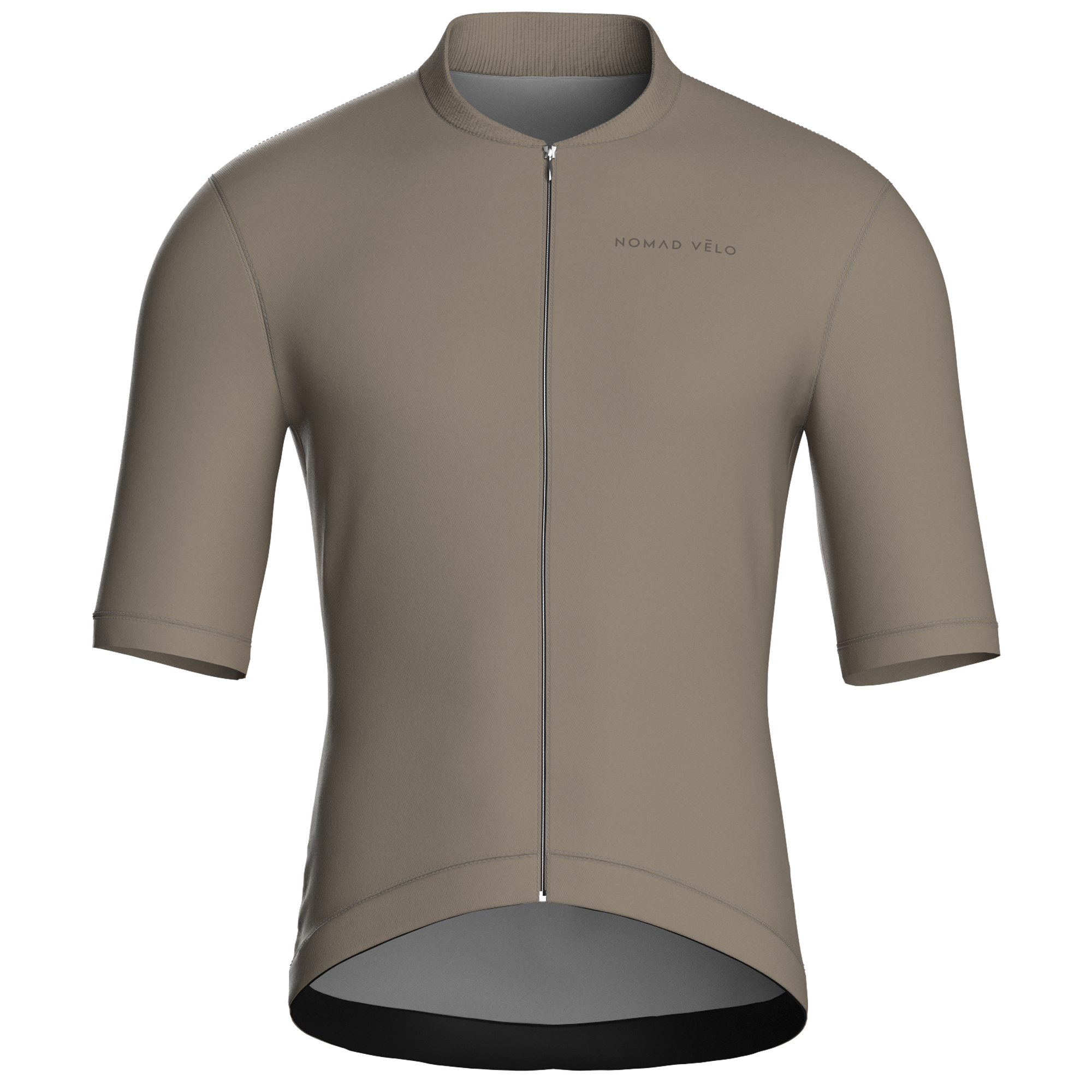 Maglia da ciclismo a maniche corte, vestibilità da gara, colore marrone puro