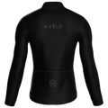 Maglia da ciclismo nera a maniche lunghe, vestibilità da gara