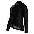 Maglia da ciclismo nera a maniche lunghe, vestibilità da gara