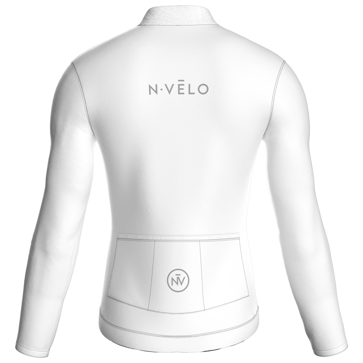 Maglia da ciclismo bianca pura – Maglia a maniche lunghe da gara