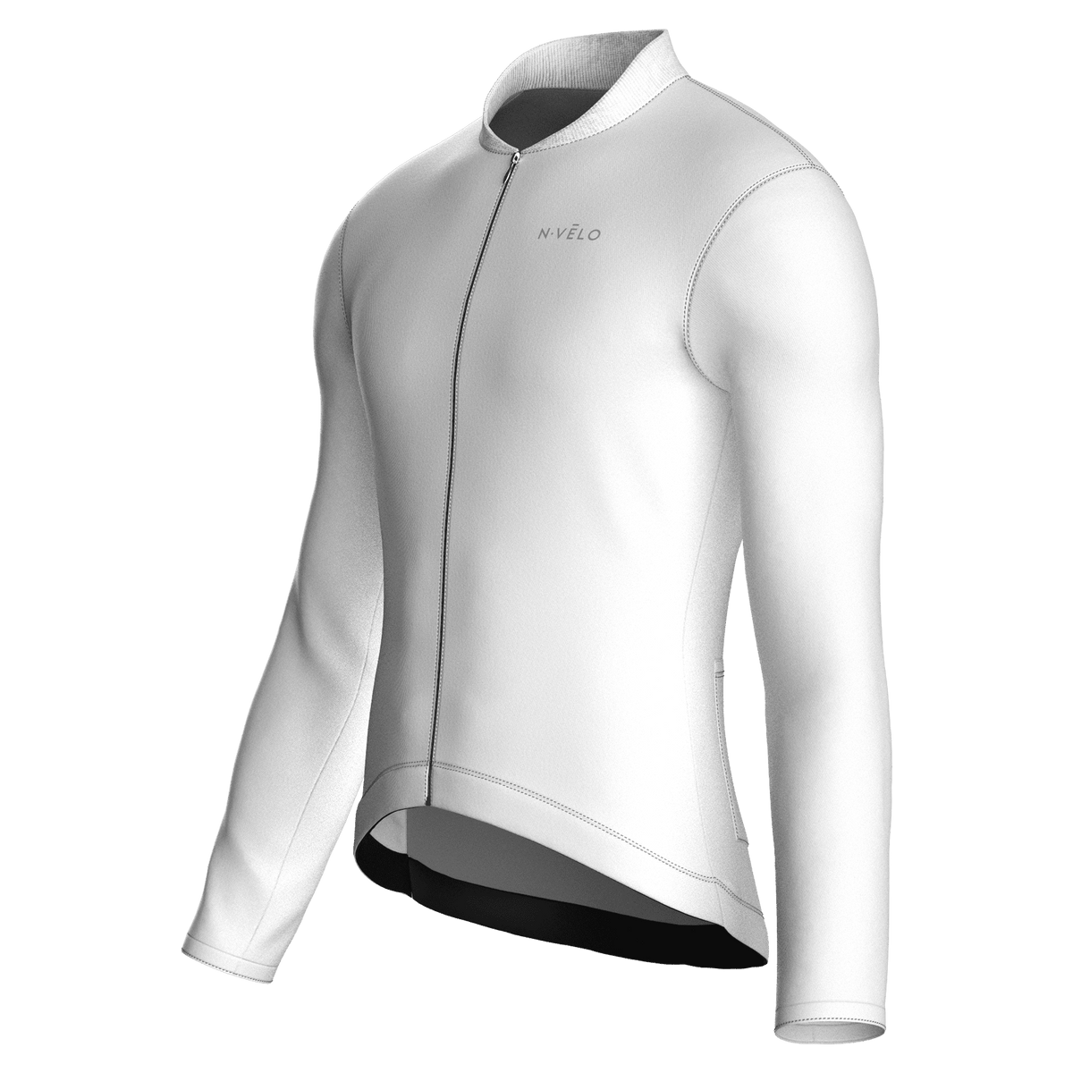 Maglia da ciclismo bianca pura – Maglia a maniche lunghe da gara