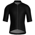 Maglia da ciclismo nera a maniche corte, vestibilità da gara