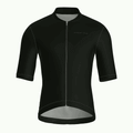Maglia da ciclismo nera a maniche corte, vestibilità da gara