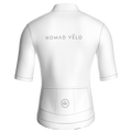 Maglia da ciclismo bianca pura – Manica corta, vestibilità da gara