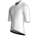 Maglia da ciclismo bianca pura – Manica corta, vestibilità da gara