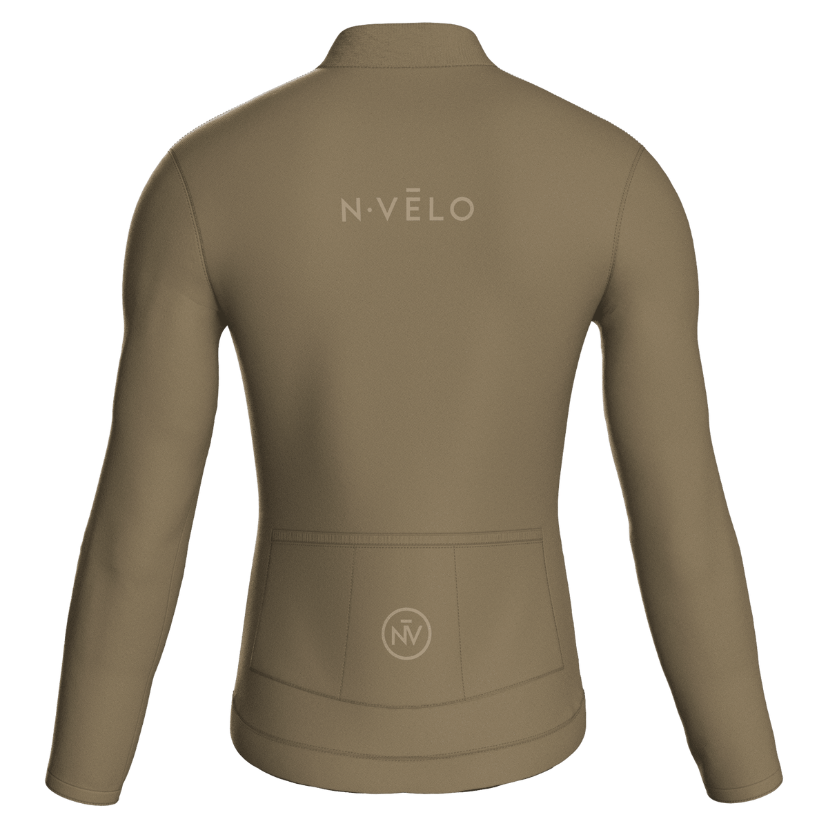 Maglia da ciclismo a maniche lunghe Pure Khaki – vestibilità da gara