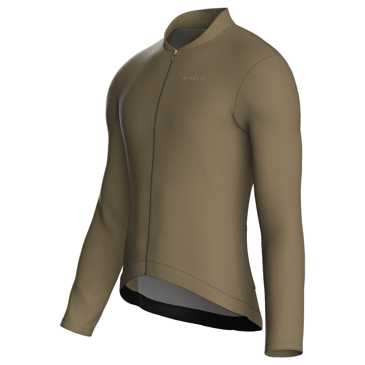 Maglia da ciclismo a maniche lunghe Pure Khaki – vestibilità da gara