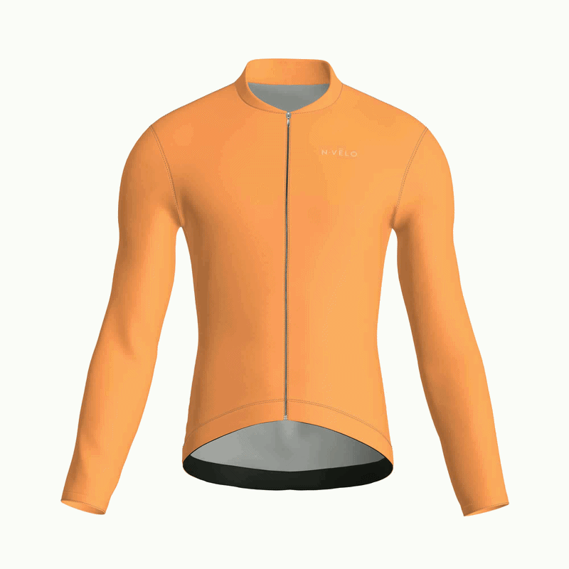 Maglia da ciclismo a maniche lunghe Pure Orange, vestibilità da gara