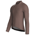 Maglia da ciclismo a maniche lunghe, vestibilità da gara, colore marrone puro