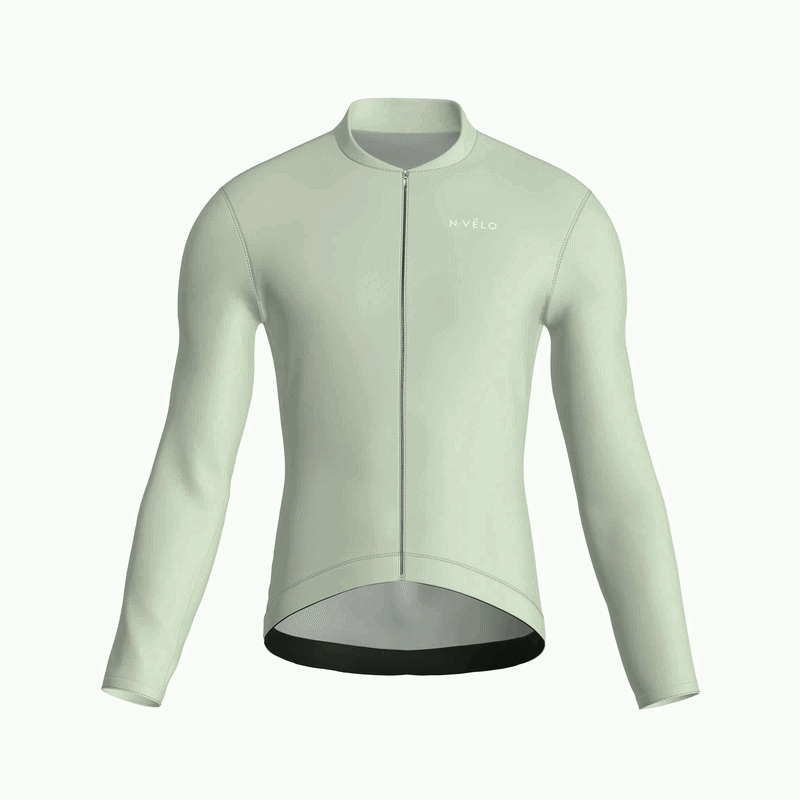 Maglia da ciclismo Pure Sage a maniche lunghe, vestibilità da gara