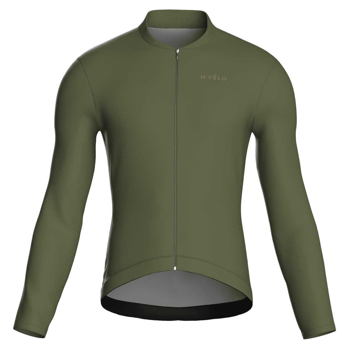 Maglia da ciclismo Pure Olive a maniche lunghe, vestibilità da gara