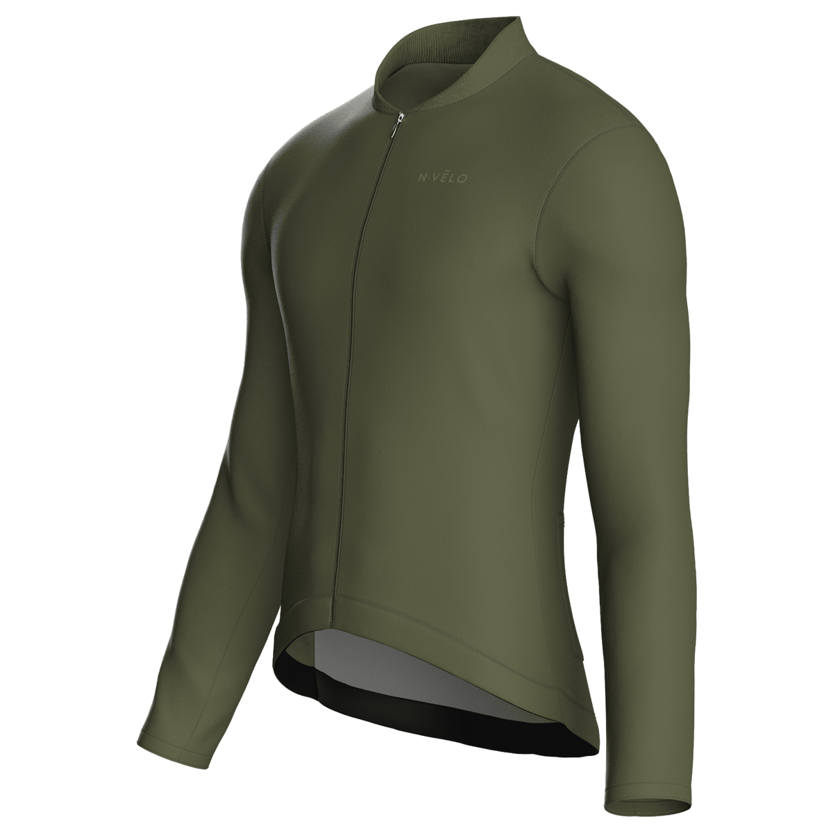 Maglia da ciclismo Pure Olive a maniche lunghe, vestibilità da gara