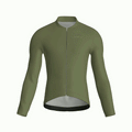 Maglia da ciclismo Pure Olive a maniche lunghe, vestibilità da gara