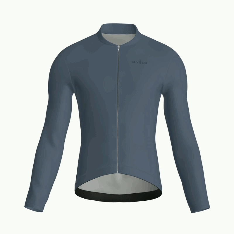 Maglia da ciclismo Pure Slate a maniche lunghe, vestibilità da gara