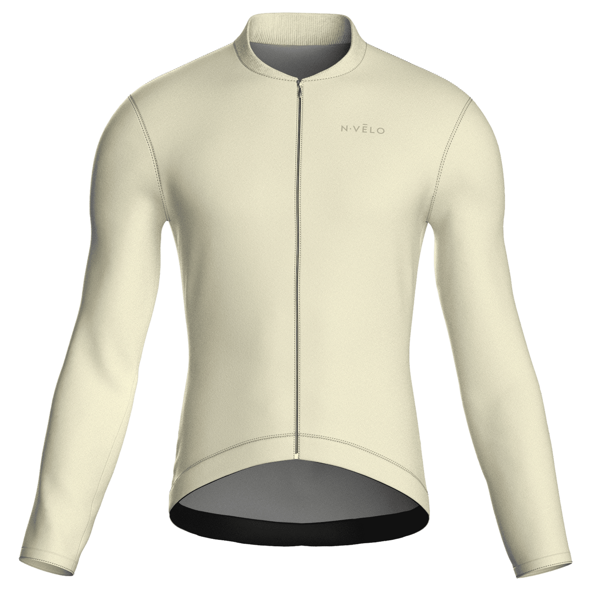 Maglia da ciclismo Pure Cream a maniche lunghe, vestibilità da gara