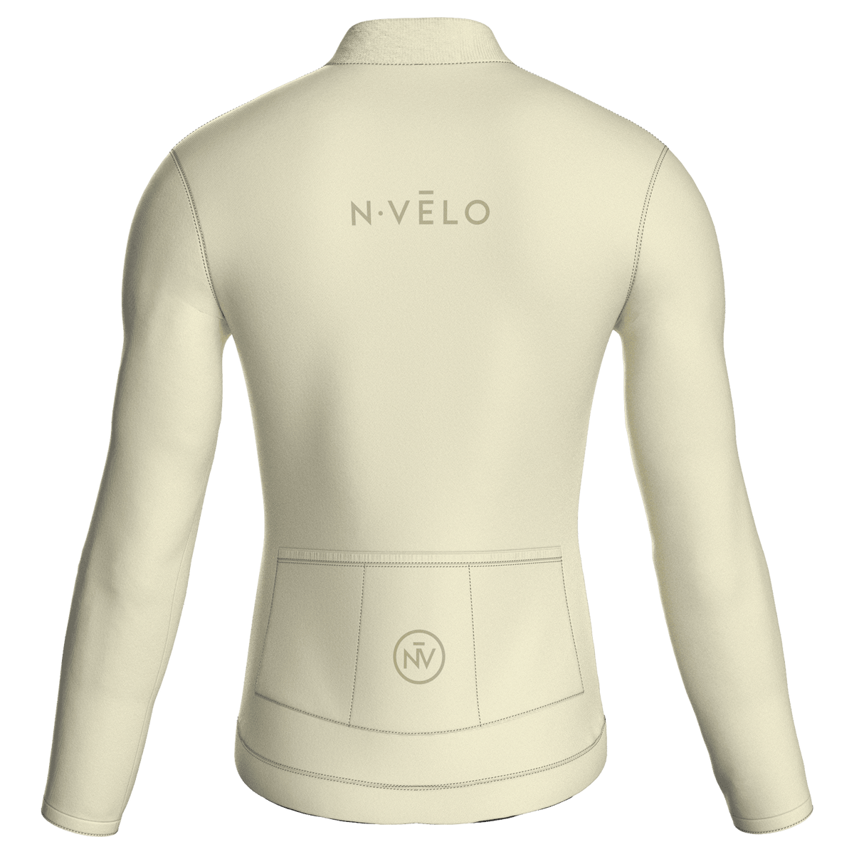 Maglia da ciclismo Pure Cream a maniche lunghe, vestibilità da gara