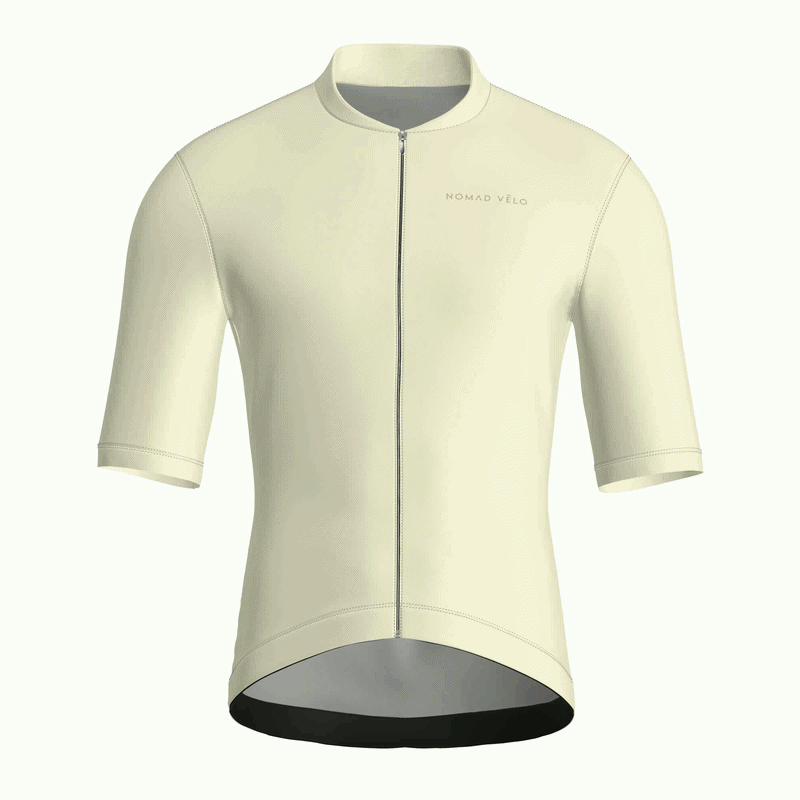 Maglia da ciclismo Pure Cream a maniche corte, vestibilità da gara.